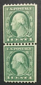 MOMEN: US #448 PAIR MINT OG NH #27161