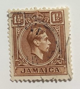 Jamaica  1938  Scott 118 used - 1.1/2p,   King George VI