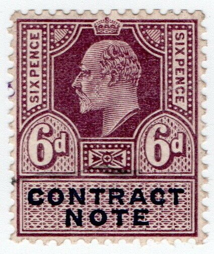 (I.B) Edward VII Revenue : Contract Note 6d