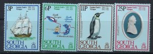 South Georgia 52-55 MNH 1979 Capt Cook Voyages (ak3541)