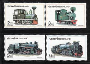 Thailand 1990 Sc 1375-8 Railway MNH