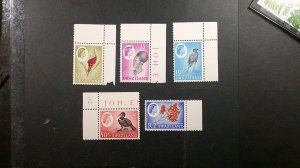 Swaziland 1962 Scott# 100-102, 105, 107 XF MNH WMK 314 Definitive issue