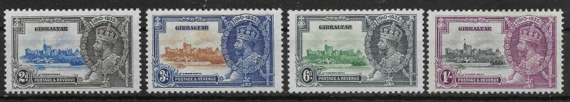 GIBRALTAR SG114/7 1935 SILVER JUBILEE SET MTD MINT