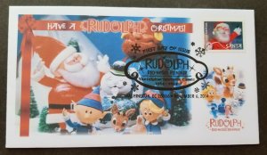 *FREE SHIP USA US Christmas 2014 Santa Claus Deer Animation Cartoon Rudolph (FDC