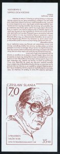 Sweden 1906a MNH,  Czeslaw Slania 70th. Birthday Engraving Booklet from 1991.