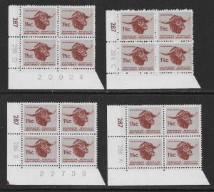 SOUTH AFRICA SC# 328 BK/4 LL 287/286A-D FVF/MNH