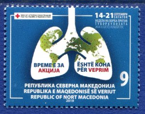 218 - NORTH MACEDONIA 2019 - Red Cross - Tuberculosis - MNH Set