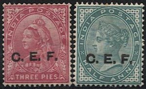 INDIA  Military 1900 Sc M1-2 Mint LH QV - CEF Overprint