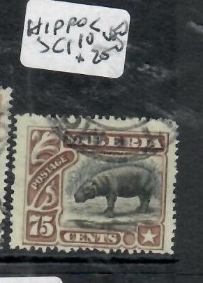 LIBERIA  75C  HIPPO   SC  110    VFU            P0517H