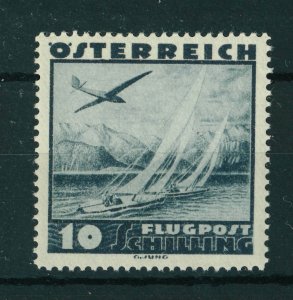Austria 1935 Airmail 10s blue stamp. MNH. Sg 777