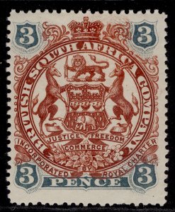 RHODESIA QV SG69, 3d brown-red & slate-blue, M MINT. Cat £14.