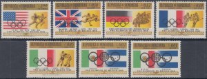 HONDURAS Sc# C429-35 CPL MNH 19th SUMMER OLYMPICS in MEXICO CITY