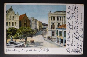 1904 Penang Straits Settlements PPC Postcard Cover Berlin Germany Battery Road