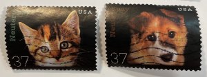 US #3670,3671 Used - Neuter Spay Kitten / Cat Puppy / Dog  [US19.2.2]