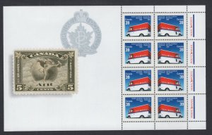 Canada #1273biv  (1990 Canada Post booklet pane of 8) VFMNH CV $9.00