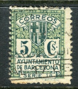 SPAIN; 1930s early Barcelona Local Civil War period issues fine used value