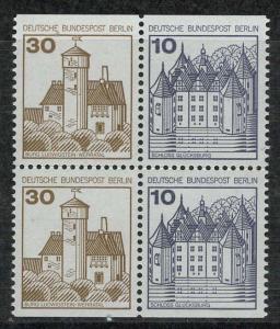 Germany Berlin Scott # 9N394 (2), 9N391 (2), mint nh, b/4, from booklet pane