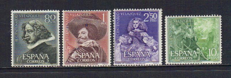 Spain  Scott # 983-86.  Art type. Paintings.  MNH