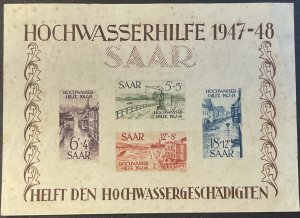 SAAR # B64a-MINT/HINGED**TONED**---SEMI-POSTAL/SOUVENIR SHEET---1948