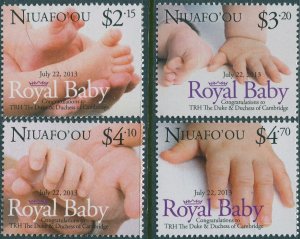 Niuafo'ou 2013 SG374-377 Royal Baby Prince George set MNH