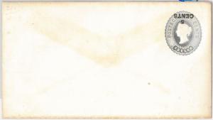 51816 - CEYLON - POSTAL HISTORY - POSTAL STATIONERY COVER - Overprint error