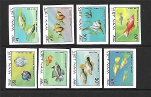 NORTH VIETNAM Sc 1106-13 NH IMPERF ISSUE of 1981 MARINE Fish