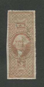 1862 United States Internal Revenue Charter Party Stamp #R88a Used F/VF w/ Fault