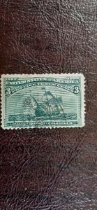 US Scott # 232; 3c Columbian issue; used from 1893; F/VF