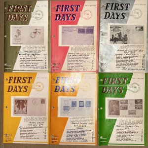 RARE LOT OF 6 VOLUMES AFDCS FIRST DAYS MAGAZINESS EARLY YEARS COMPLETE 1963