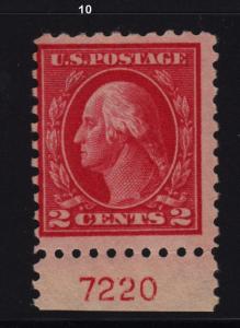 1914 Sc 425 MNH plate number single, Hebert CV $18