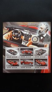 Ferrari cars - Guinea Bissau 2005 - complete ss + Bl ** MNH