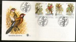 Bophuthatswana 1980 Birds Babbler Parrot Whydah Wildlife Fauna Sc 60-3 FDC  #...