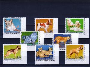 Guinea 1985 Sc#953/960    Animals-Cats & Dogs Set (8) Perforated MNH