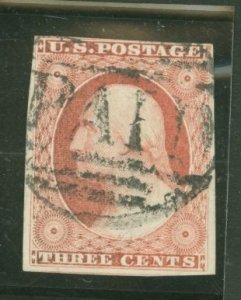 United States #11  Single (Fancy Cancel)