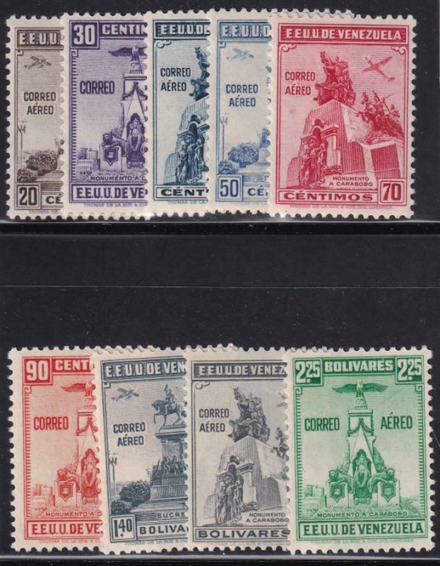 Venezuela 1938 SC C127-C135 LH Set