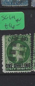 ST HELENA  (P0705BB)  QV  1/-       SG 19  CORK CANCEL   VFU