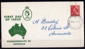 Australia 1953 Sc#258 Queen Elizabeth II FDC send to Annandale,New South Wales