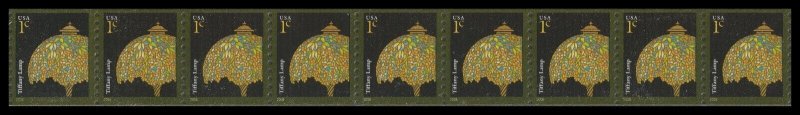 US 3758A American Design Tiffany Lamp 1c coil strip 9 MNH 2008