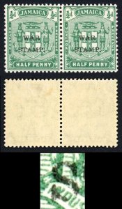 Jamaica SG70 1/2d with defective S (left stamp) M/M
