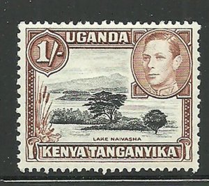 Album Tesori Kenya, Uganda, Tang. Scott# 80a 1sh George VI Lake Naivash Mlh