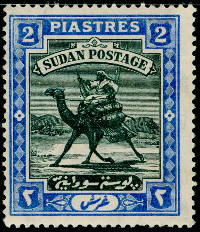 SUDAN SG15, 2p black & blue, M MINT. Cat £50.