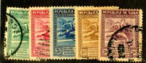 CUBA 299-303 USED  SCV $5.65  BIN $.1.75