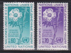 UNITED NATIONS GENEVA Scott # 55-6 MH - UN Peace Keeping Operations