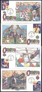 #2750-53 Circus Collins FDC Set