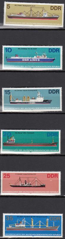 East Germany - 1982 Ships Sc# 2272/2277 - MNH (512N)