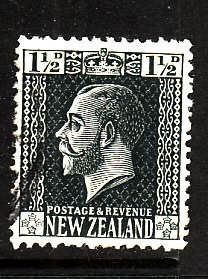 New Zealand-Sc#161-used 1&1/2p gray black-KGV-1916-19-