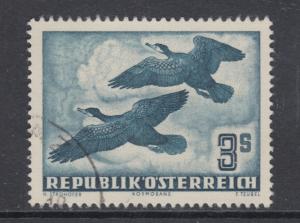 Austria Sc C57 used 1953 3s dark slate green Birds, VF