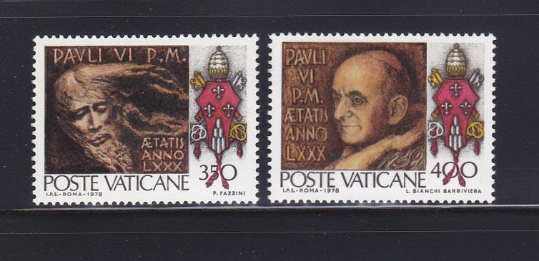 Vatican 630-631 Set MH Pope Paul VI (B)