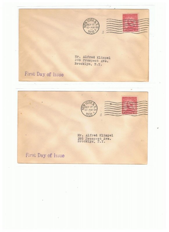 Lo t of 10 FDC's for the 1930 issue of the von Steuben  Stamp  Scott #703