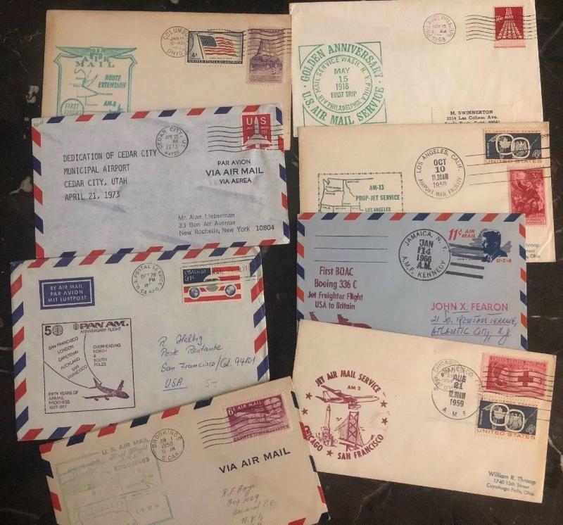 Great United States 45 first flight cover FFC Collection Lot